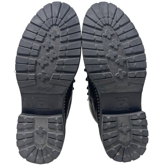 Rag & Bone Women's Lace Up Black Compass Ankle Leather Boots Sz 7 - NWOB - Picture 5 of 10